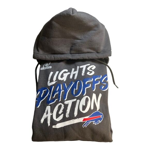Fanatics Buffalo Bills Playoff Sweatshirt Size Small Dark Grey NFL Football - Picture 9 of 15